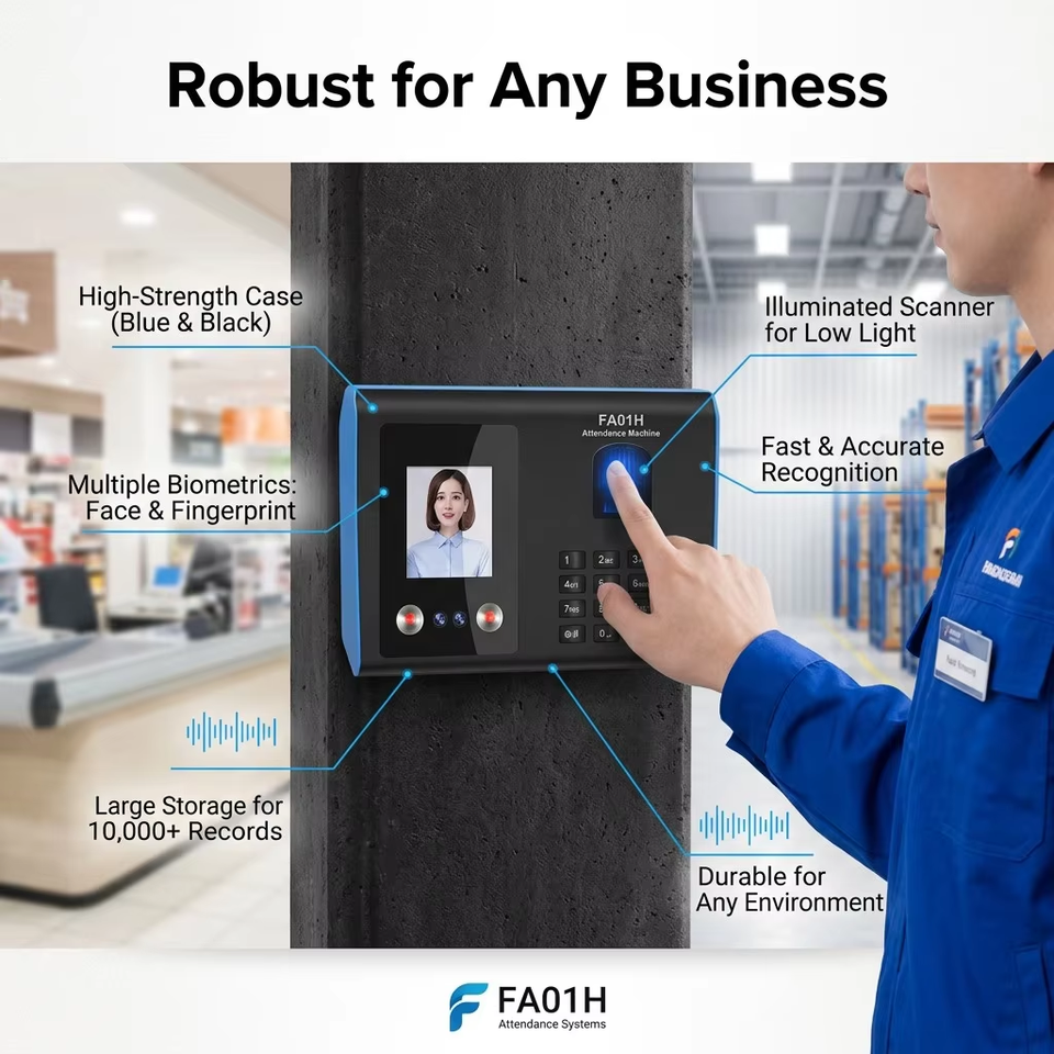 Secure Biometric Time Attendance - FA01H System Overview