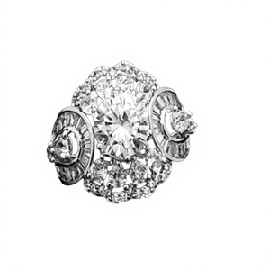 Anillo moderno de moda con acabado plateado de la mejor calidad para la función y la colección de ropa de boda para fiestas para mujeres y niñas - Product Image 2