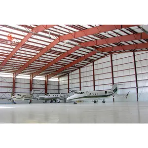 Prefabricated Large Span Insulated Pre Fabricated Steel Structure Metal Frame Aircraft Plane Hangar