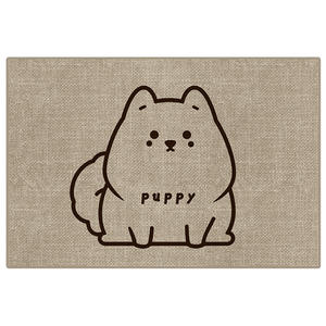 Alfombra para mascotas con diseño de cachorro, 40x60cm, 50x80cm, 60x90cm, 80x120cm, lavable, antideslizante, para la zona de alimentación de las mascotas. - Product Image 2