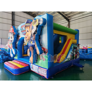 Château <span class=keywords><strong>gonflable</strong></span> combiné <span class=keywords><strong>Patrouille</strong></span> des Chiens de Dessin Animé avec toboggan pour fêtes d'enfants - Product Image 3