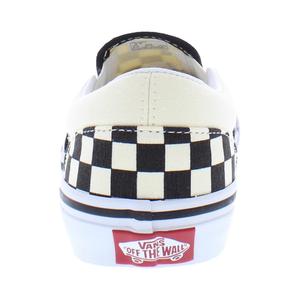 Scarpe Classiche Slip-on per Ragazze GS, Nero e Bianco a Scacchi, in Tela, Comode e Alla Moda per Tutte le Stagioni - Product Image 3