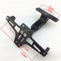 SLKE CNC universel réglable en aluminium moto plaque d'immatriculation cadre support de montage