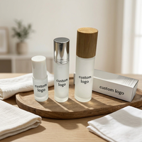 Flacon de parfum en verre dégradé givré mat de 10 ml avec applicateur roll-on en plastique et emballage personnalisé