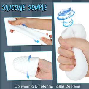 Masseur en silicone compact et portable pour adultes Appareil de relaxation personnel facile à nettoyer et réutilisable Masturbateur masculin - Product Image 2