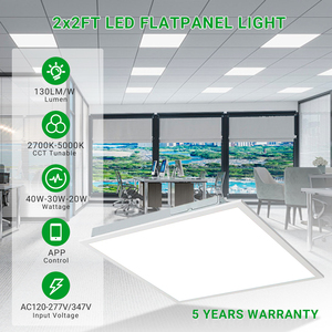Smart App Control 2x2 LED Flat Panel 20-40W Wireless APP Control Office Recessed <strong>Drop</strong> <strong>Ceiling</strong> <strong>Light</strong> for Office &amp; Hotel - Product Image 3