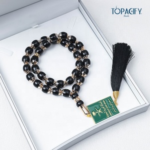 Collar de joyería de moda tasbih islámico 33 cuentas de oración Medallas de Rosario de piedras preciosas tasbeeh musulmán Arabia Misbaha para Unisex - Product Image 6