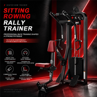 Máquina de remo sentado comercial para gimnasio, equipo de entrenamiento de fuerza para espalda, estación de remo con cable y pila de pesas