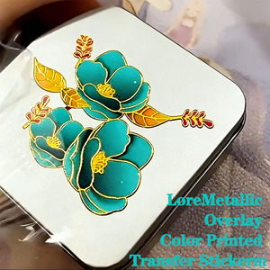 מדבקות הדפסה בהעברה UV DTF ממתכת זהב וכסף עם לוגו בהתאמה אישית, עמידות במים, באיכות גבוהה ועמידות לאורך זמן. - Product Image 2