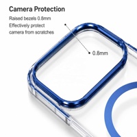 Coque de téléphone magnétique transparente anti-jaunissement en PC pour iPhone 18 Pro Max 17 16 15 14 S25 FE S26 Ultra A57 et Xiaomi 17 – Étui cristallin