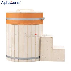 New Design Wooden Outdoor Round Ice Bath Ecovery Tub In Wood Cold Plunge Tub Recovery Pod