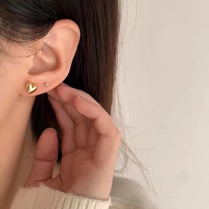 <span class=keywords><strong>Pendientes</strong></span> <span class=keywords><strong>de</strong></span> <span class=keywords><strong>oro</strong></span> <span class=keywords><strong>de</strong></span> 18K con <span class=keywords><strong>perlas</strong></span> <span class=keywords><strong>de</strong></span> agua dulce, <span class=keywords><strong>pendientes</strong></span> trepadores <span class=keywords><strong>de</strong></span> moda con tachuelas <span class=keywords><strong>de</strong></span> corazón, AU750 - Product Image 4