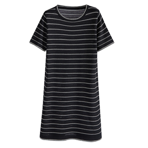 2019 D'été à Manches Courtes Rayé Col Rond Robe <span class=keywords><strong>De</strong></span> Fond Sac En Vrac Robe <span class=keywords><strong>De</strong></span> Hanche - Product Image 2