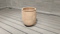 Pot de fleurs moderne en fibre d'argile géante, écologique, léger, durable, fabriqué à la main, 6L/pièce, certifié ISO9001, personnalisable