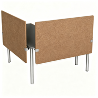 Écran Acoustique Ignifuge Classe A à Fixation par Pince, 100% PET, NRC 0.9 Certifié, pour Bureau