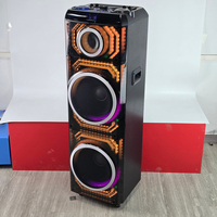 Speaker dengan dua mikrofon nirkabel, Speaker luar ruangan dengan Subwoofer/Tweeter, sistem Speaker PA portabel dengan kendali jarak jauh