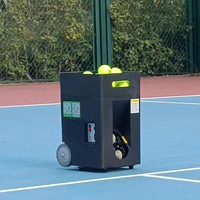 Machine à balles de tennis et de padel portable avec télécommande et application, système de retour de balles pour l'entraînement en fond de terrain, kit avec filet pour la pratique du jeu
