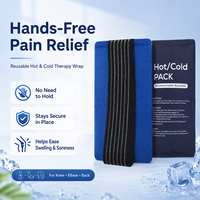 Compresse de gel chaude et froide en nylon double avec sangle élastique douce réutilisable et logo personnalisé pour le confort de la taille et des hanches au quotidien, au travail, à la maison, en voyage, pour la relaxation et le refroidissement