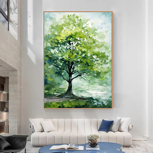 Opera d'Arte Mintura Personalizzata, Grande Dipinto a Olio Astratto Moderno di Albero <span class=keywords><strong>su</strong></span> <span class=keywords><strong>Tela</strong></span>, Decorazione Murale per Casa - Product Image 3