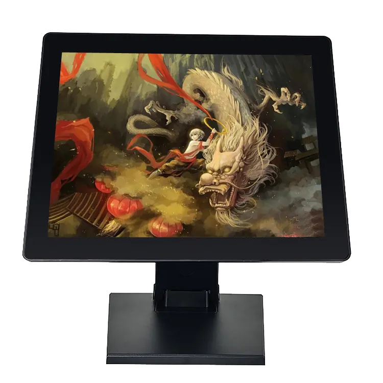 Square screen 12 15 17 Inch LCD pure flat type Touchscreen Monitor LED CapacitiveTouch Screen Monitor for POS System