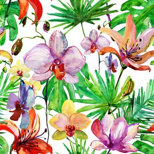 Impression sur toile de <span class=keywords><strong>fleurs</strong></span> <span class=keywords><strong>tropicales</strong></span> vibrantes, décoration murale pour la maison et le bureau - Product Image 2