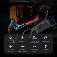 XiNOWy V6C PRO Interkom 6-orang tandem 2-orang komunikasi headset Bluetooth untuk wasit sepak bola luar ruangan