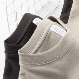 YWGH T-shirt printemps 260 <span class=keywords><strong>Gramme</strong></span> bouffée impression personnalisée pour hommes ajusté mélange couleur t-shirts imprimé logo personnalisé blanc coton lourd t-shirt - Product Image 2