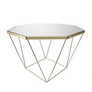 Modern Handcrafted Metallic Accent <b>Table</b> Curling Design for Living Room or Exterior Use Made From Metal <b>Wooden</b> Glass - Product Image 2