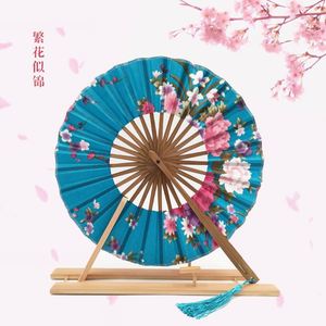 Éventail pliant rond de style japonais pour femme, cadeau, éventail portable pour femme, éventail pliant pour rave, vente en gros - Product Image 3