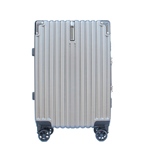 Unisex Luxury Large Capacity ABS+PC Aluminum Frame 20 Inch Fashionable Business Carry-On Spinner <b>Suitcase</b> with Combination Lock - Product Image 1