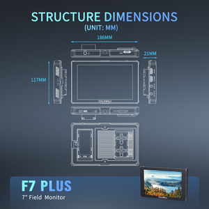 จอมอนิเตอร์สำหรับกล้อง DSLR <span class=keywords><strong>Feelworld</strong></span> F7พลัสหน้าจอสัมผัสขนาด7นิ้ว HDMI 1200nit ความสว่างสูง OEM สั่งทำโลโก้ได้โดยตรงจากโรงงาน - Product Image 2