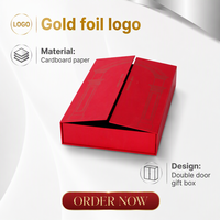 Caja de Regalo de Cartón Rígido Roja Personalizada con Cierre Magnético, Caja de Embalaje para Pasteles de Boda Chinos, para Recuerdos de Fiestas