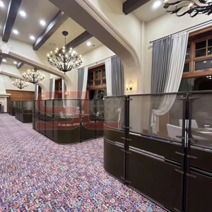 Phòng phân vùng ý tưởng Màn hình chia thép không gỉ trang trí thiết kế kim loại cho nhà hàng giáng sinh hiện đại 3 chân phân vùng - Product Image 1