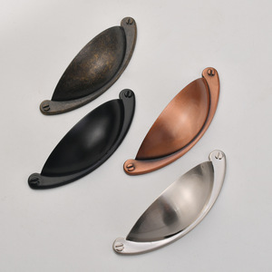 Furniture Handle Oval Zinc Alloy <b>Drawer</b> Pull Black Bronze Copper <b>Silver</b> Durable Chinese Style - Product Image 2