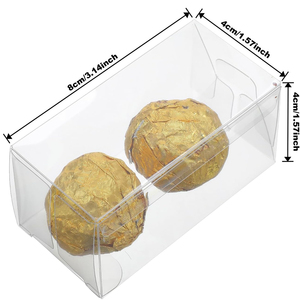 High Quality Custom Size Transparent <strong>Chocolate</strong> Candy Box <strong>Rectangle</strong> PVC Box Clear Plastic PET <strong>Packaging</strong> Boxes - Product Image 2