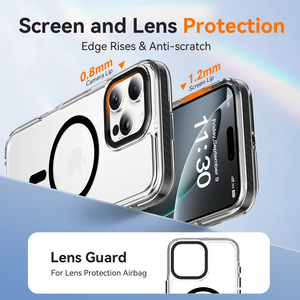Fundas para Teléfonos Móviles al por Mayor, Transparentes, Magnéticas, con Protección de Lente, Resistentes a Golpes, para <span class=keywords><strong>iPhone</strong></span> 15 16 17 <span class=keywords><strong>Pro</strong></span> <span class=keywords><strong>Max</strong></span> - Product Image 3