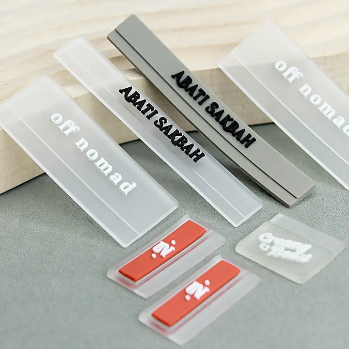 Clothing Labels Accessories Maker Custom Logo Clear Soft Pvc Rubber