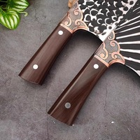 Couteau à découper en acier inoxydable tranchant, forgé à la main, à motif de marteau, pour les chefs de cuisine, hachoir à os, découpe de viande et de légumes