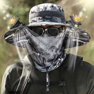 Gorra de Carga Solar para Camping, Pesca y Senderismo al Aire Libre con Ventilador, Bordado 3D, Protección Solar Unisex para el Verano - Product Image 6