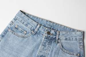 Pantalones vaqueros holgados de cintura alta para mujer, pantalones holgados rectos informales cómodos a la moda para mujer, pantalones vaqueros lavados para madre, pantalones de pierna ancha para <span class=keywords><strong>novio</strong></span>, novedad - Product Image 2