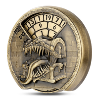 Golden 3D Monster Cosplay Accessoire Dés Roulette Spinning Round Dice Métal pour Jeu de Rôle
