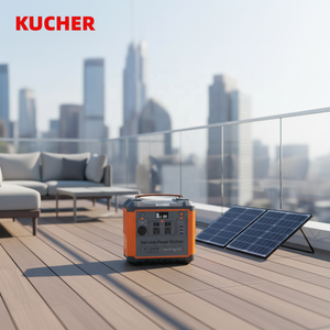 Estación de Energía KUCHER de 1000W, Gran Capacidad <span class=keywords><strong>716WH</strong></span>, Enchufe Estadounidense, Cargador de Coche para Energía Solar con Controlador MPPT, Transmisión en Vivo al Aire Libre - Product Image 1
