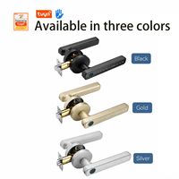 Poignée de porte intelligente avec empreinte digitale Tuya/TTLock, contrôle à distance par application, Cloud/Wi-Fi, alliage d'aluminium, entrée sans clé, porte en bois