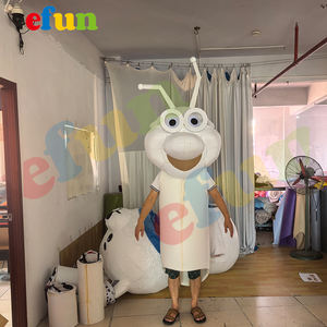 Efun Moq 1 PC Tùy Chỉnh Chuyên Nghiệp Màu Đỏ Sâu Bướm Linh Vật Trang Phục Dành Cho Người Lớn Kích Thước Phim Hoạt Hình Côn Trùng Cosplay Đảng Trang Phục Cho Bán - Product Image 4