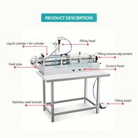 Machine de remplissage semi-automatique à tête unique pour liquides, détergents, shampoings, gels douche, équipement de remplissage de bouteilles en plastique