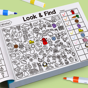 <span class=keywords><strong>Libro</strong></span> di attività con forme e colori per bambini, <span class=keywords><strong>libro</strong></span> di puzzle con immagini nascoste, <span class=keywords><strong>libro</strong></span> di giochi per la concentrazione e l'apprendimento precoce dei bambini - Product Image 1