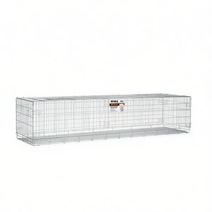 Cage à lapin 215 x 100 x 85 cm en acier galvanisé argenté, enclos pour animaux de compagnie de taille moyenne - Product Image 1