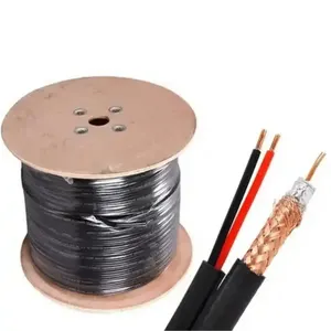 OEM cctv utp açık cat5e kablo 305m alüminyum bakır rg59 koaksiyel kablo ile 4 çekirdekli güç kablosu