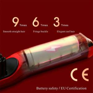 Lisseur à peigne chaud portable professionnel peigne à friser sans fil brosse à lisser rechargeable USB avec poignée en plastique - Product Image 3