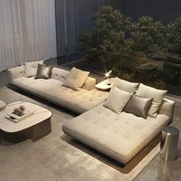 Ensemble de canapés en tissu personnalisable et créatif avec coussins rembourrés en éponge, design moderne pour appartement, salon, hôtel et villa